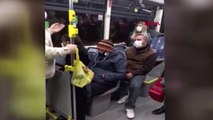 Belediye otobüsünde 'koronavirüs' paniği