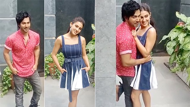 Varun Dhawan And Sara Ali Khan Step Out To Promote Coolie No. 1