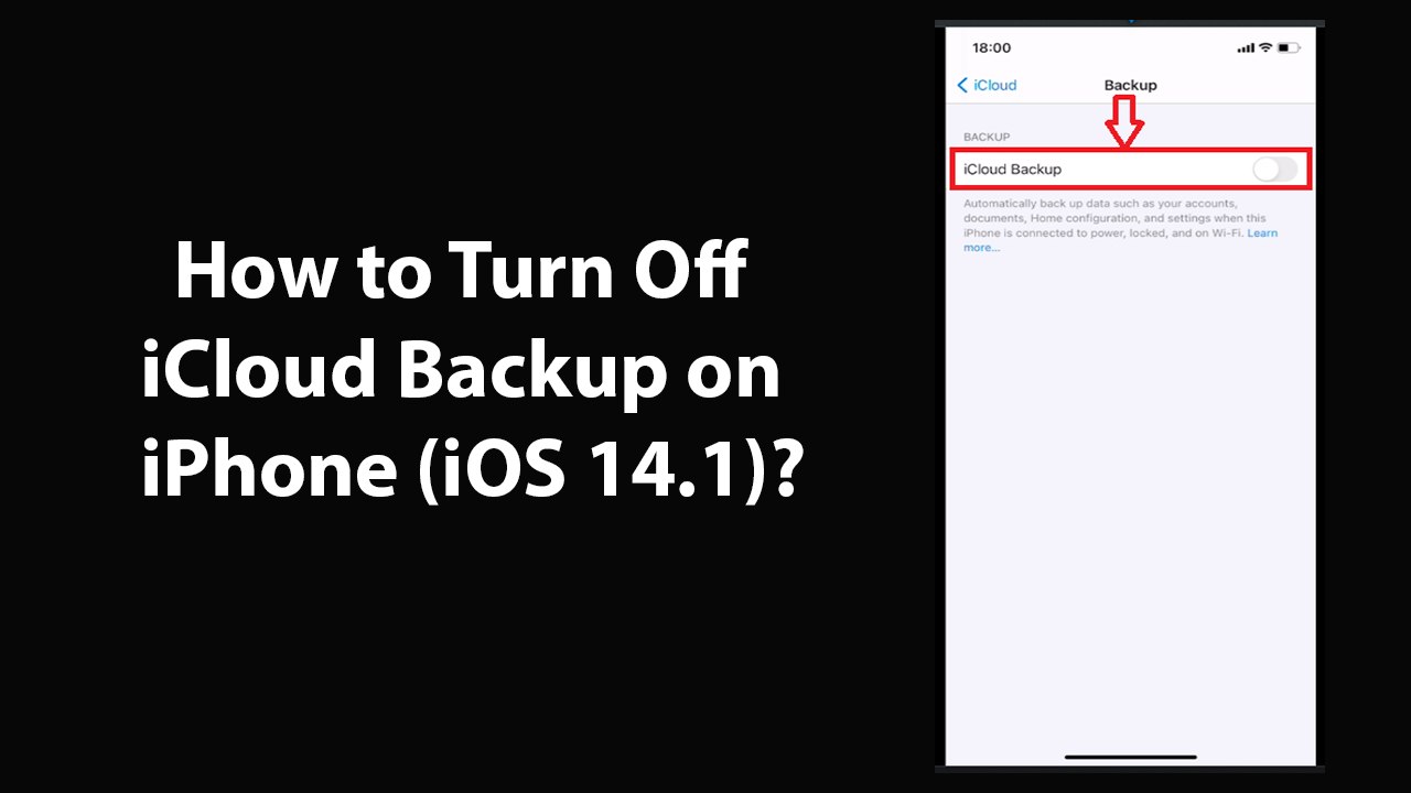 How to Turn Off iCloud Backup on iPhone (iOS 14.1)?