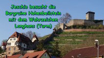Jeschio besucht die Burgruine Hohenbeilstein mit dem Wahrzeichen Langhans im April 2019