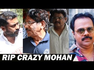 Surya, Bharathiraja , K S Ravikumar pay last respect to Crazy Mohan