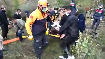 Sağlık çalışanlarının bulunduğu otomobil Ihlara Vadisi'ne uçtu