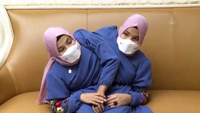 Cumhurbaşkanı Erdoğan, siyam ikizleri Sema ve Ayşe Tanrıkulu ile görüştü - KAHRAMANMARAŞ