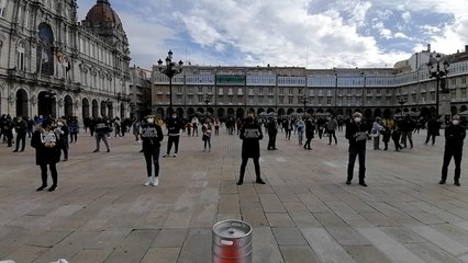 Concentración convocada por el sector de la hostelería en A Coruña