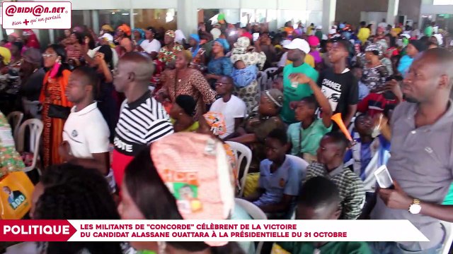 Politique : Les militants de CONCORDE célèbrent de la victoire du candidat Alassane Ouattara à la présidentielle du 31 octobre