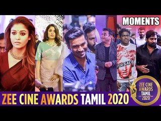 Télécharger la video: Nayanthara, Dhanush,Vijay Sethupathi & More K-Town Celeb Galore Zee Cine Awards 2020