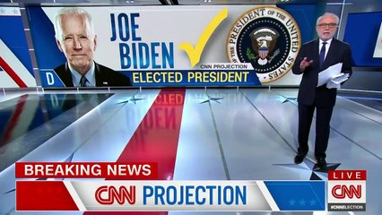 Le "breaking news" de CNN qui annonce que Joe Biden va devenir le 46e Président des Etats-Unis selon les projections de la chaîne