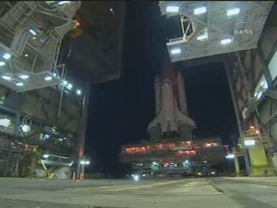 STS-123 Endeavour moves to Launch Pad 39A