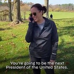 "¡Lo hicimos, Joe!": el video de Kamala Harris, primera vicepresidenta electa, celebrando con Biden