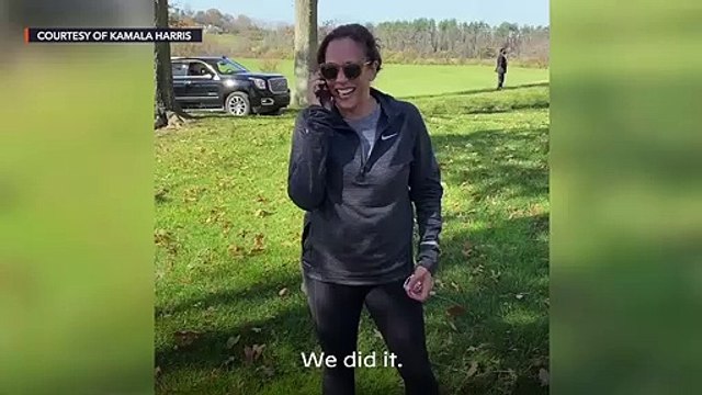 Kamala Harris tells Biden: 'We did it, Joe'