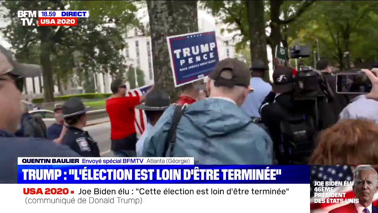 A Atlanta, plusieurs centaines de supporters de Donald Trump refusent d'abdiquer