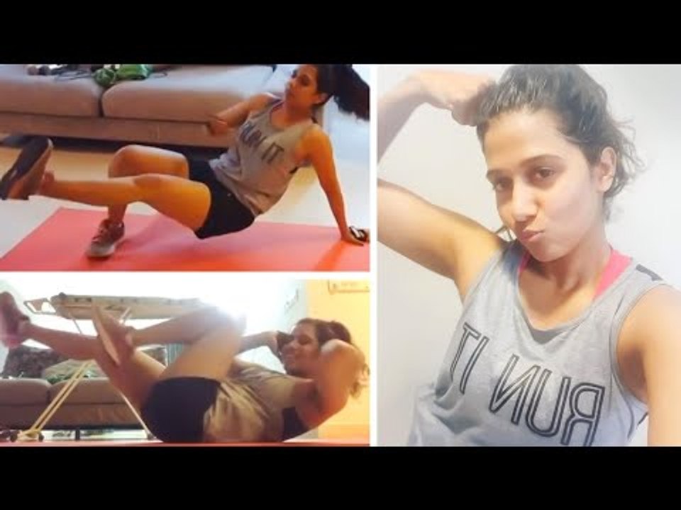 Kannamma Song fame Shilpa Manjunath Workout at home | Ispade Rajavum Idhaya Raniyum