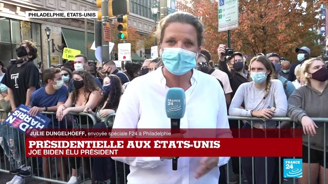 Deux camps se font face les pro-trump et les pro-Biden à Philadelphie après la victoire de Joe Biden