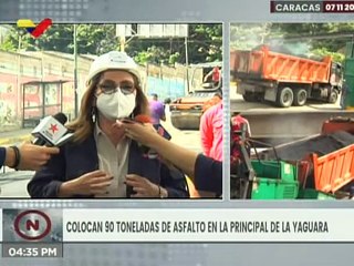 Avanza Plan de Asfaltado en Caracas con la colocación de 90 toneladas en La Yaguara
