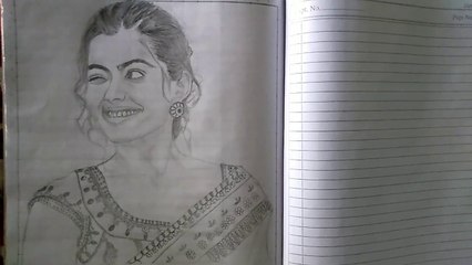 How to draw Rashmika Mandanna cute face ||Pencil sketch|| JacksonNayak