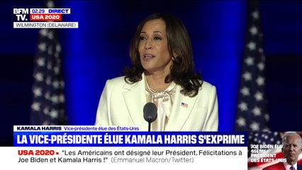 Kamala Harris: "La démocratie américaine, si elle est forte, c'est parce que nous sommes prêts à la défendre et à la préserver"