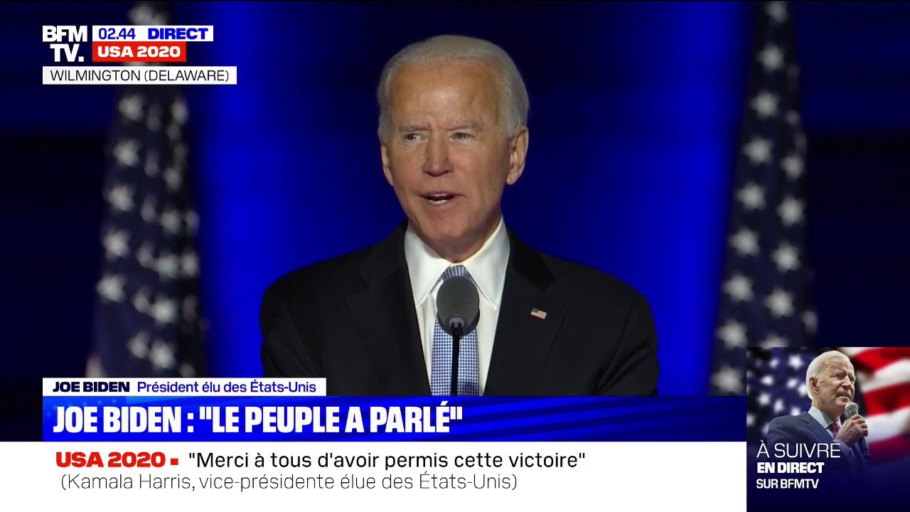 Joe Biden: "Il ne faut pas traiter nos adversaires comme nos ennemis, ce sont des Américains"