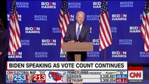 Joe Biden addresses nation as votes continue to be tallied
