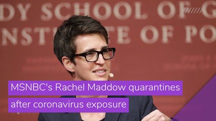 MSNBC's Rachel Maddow quarantines after coronavirus exposure, and other top stories in entertainment from November 08, 2020.