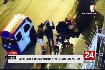 Comas: asaltan a repartidor y lo dejan sin moto