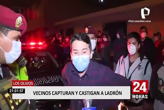 Los Olivos: vecinos cansados de la delincuencia capturan y castigan a ladrón
