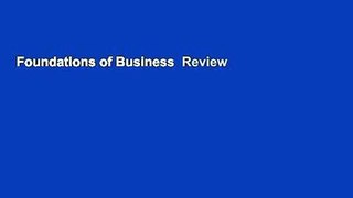 Foundations of Business  Review