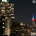 Empire State binası Biden zaferinin ardından ABD bayrağı renkleriyle aydınlatıldı