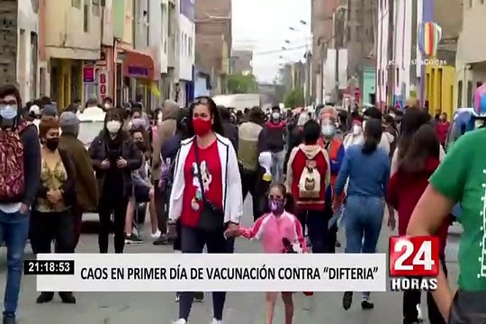 Caos en primer día de jornada de vacunación para prevenir la Difteria y otras enfermedades