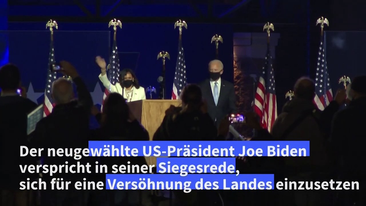 Biden verspricht in Siegesrede Versöhnung der USA