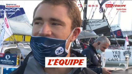 Dutreux : «C'est super émouvant, j'ai la gorge serrée» - Voile - Vendée Globe