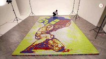 A mosaic made from 6,111 Rubik's Cubes