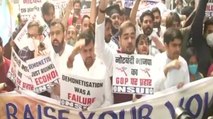 4 years of Demonetization: NSUI stages protest at RBI office