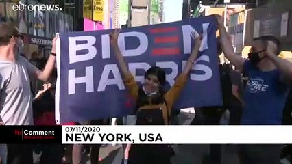 Em Nova Iorque celebra-se vitória de Biden