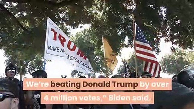 'We're going to win this race' Biden addresses the nation as his lead