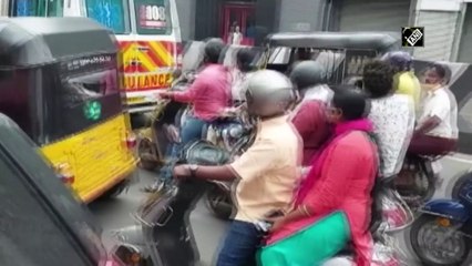 Watch: Ambulance stuck in traffic during 'Vetrivel Yatra' in Chennai