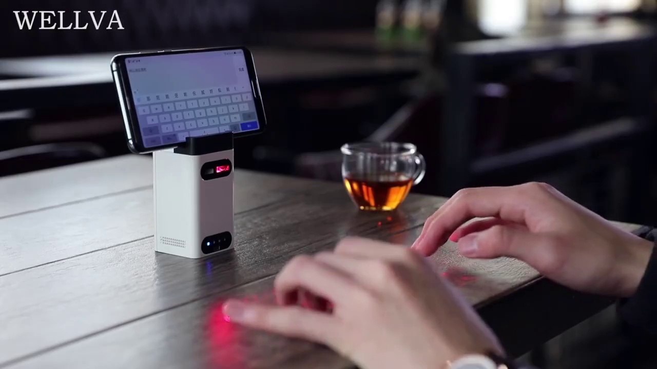 Teclado virtual projetado a laser via bluetooth para Windows