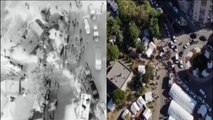 Çadırda kalan depremzedeler için termal kameralı drone ile Kovid-19 tedbiri - İZMİR