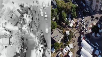 Çadırda kalan depremzedeler için termal kameralı drone ile Kovid-19 tedbiri - İZMİR