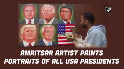 Amritsar artist paints portraits of all USA Presidents