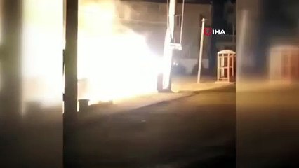 Siirt’te elektrik trafosu bomba gibi patladı