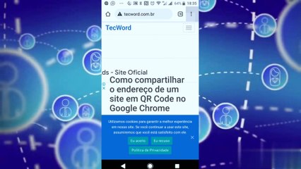 Como compartilhar o endereço de um site em QR Code no Google Chrome