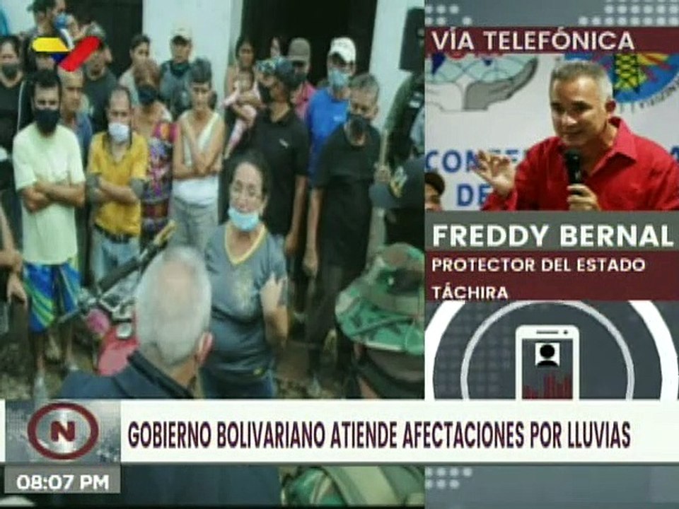 Freddy Bernal: Gobierno Nacional atiende a poblaciones afectadas por fuertes lluvias en el Táchira