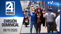Noticias Ecuador: Noticiero 24 Horas, 08/11/2020 (Emisión Dominical)