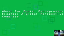 About For Books  Entrepreneurial Finance: A Global Perspective Complete
