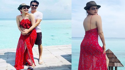 Kajal Aggarwal Honeymoon के लिए पहुंचीं Maldives, पति संग Red Gown में दिया Hot Pose | Boldsky