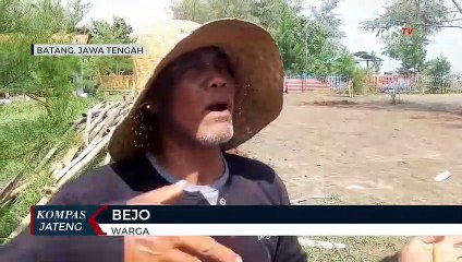 Angin Kencang Menerjang Pantai Sigandu dan Merusak Warung