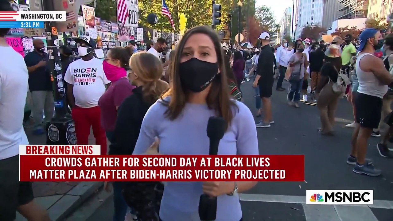 Crowds Gather For Second Day at Black Lives Matter Plaza After Biden Victory Projected