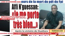 Le Titrologue du 09 Novembre 2020 : Rumeur de la mort du président du FPI - Affi N’Guessan, « Je me porte très bien »
