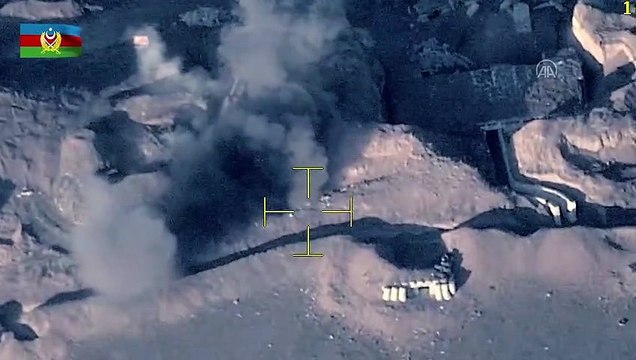 Azerbaycan ordusu, Ermenistan ordusunun araç ve mevzilerini kamikaze İHA'larla vurdu