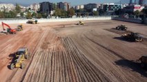 İzmir'de bin konteynerlik geçici barınma merkezinde çalışmalar devam ediyor - Drone